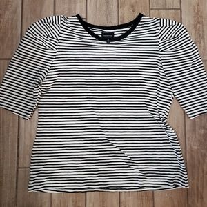 Striped Puffy Sleave Top